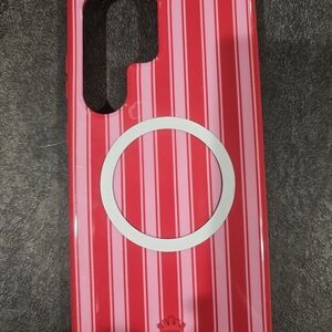 Velvet Caviar Pink and Red Striped Phone Case